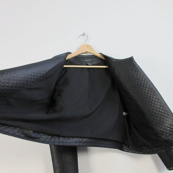 Club Monaco Kaylan Manteaux Moto Jacket Women Size 6 Black Quilted Full Zip 634 - Picture 5 of 12